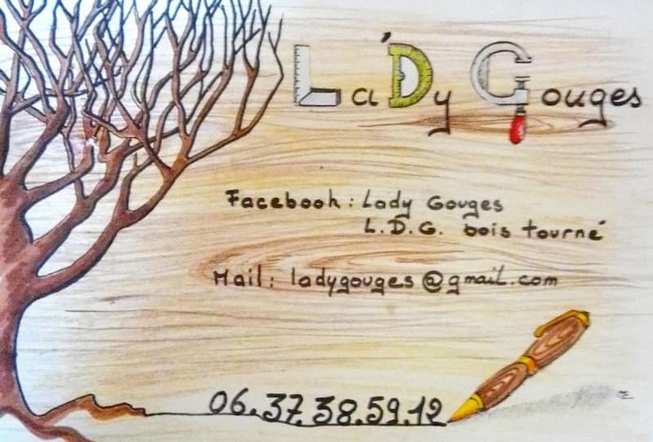 carte de visite lady gouges tournage sur bois 738500 carte de visite lady gouges